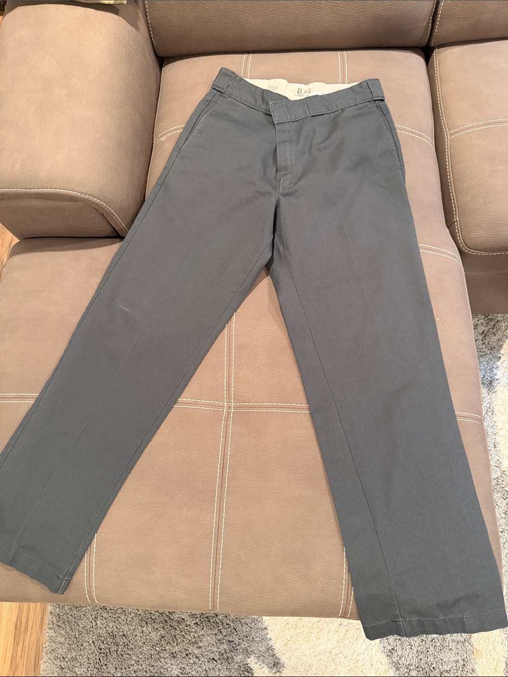 Dickies Men's Charcoal Gray Straight Leg Chinos